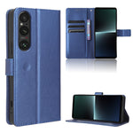 Custodia in pelle con trama a diamante per Sony Xperia 1 VI 2024 e modelli