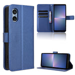 Custodia in pelle con trama a diamante per Sony Xperia 1 VI 2024 e modelli