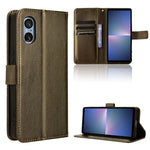 Custodia in pelle con trama a diamante per Sony Xperia 1 VI 2024 e modelli