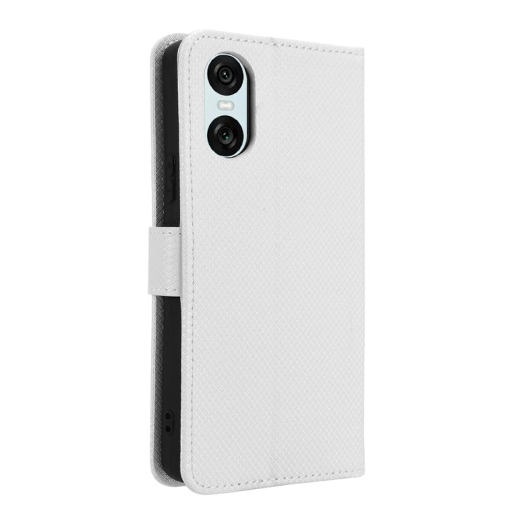 Custodia in pelle con trama a diamante per Sony Xperia 1 VI 2024 e modelli