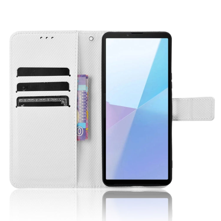 Custodia in pelle con trama a diamante per Sony Xperia 1 VI 2024 e modelli