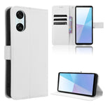Custodia in pelle con trama a diamante per Sony Xperia 1 VI 2024 e modelli