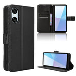 Custodia in pelle con trama a diamante per Sony Xperia 1 VI 2024 e modelli