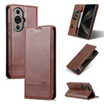 AZNS Custodia per telefono in pelle a conchiglia con struttura in vitello magnetico, For Huawei Nova 11 Pro, For Huawei Nova 11