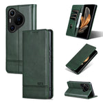 AZNS Custodia per telefono in pelle a conchiglia con struttura in vitello magnetico, For Huawei Pura 70 Pro / 70 Pro+, For Huawei Pura 70 Pro / 70 Pro+ Fine Hole, For Huawei Pura 70 Ultra, For Huawei Enjoy 70 Pro/nova 12i