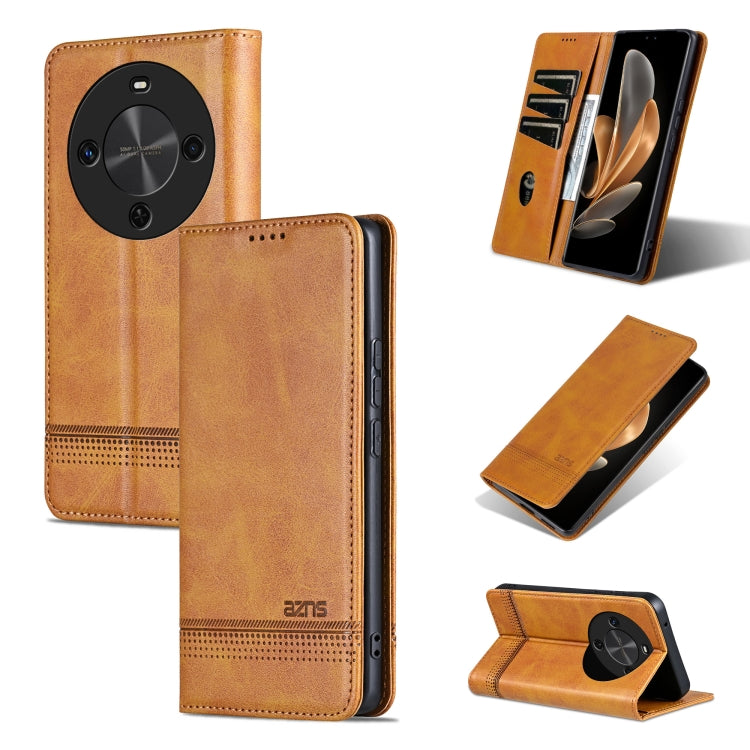 AZNS Custodia per telefono in pelle a conchiglia con struttura in vitello magnetico, For Huawei Mate 70 Pro / 70 Pro+, For Huawei Mate 70, For Huawei nova 13 Pro, For Huawei Maimang 30