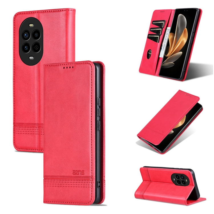 AZNS Custodia per telefono in pelle a conchiglia con struttura in vitello magnetico, For Huawei Mate 70 Pro / 70 Pro+, For Huawei Mate 70, For Huawei nova 13 Pro, For Huawei Maimang 30
