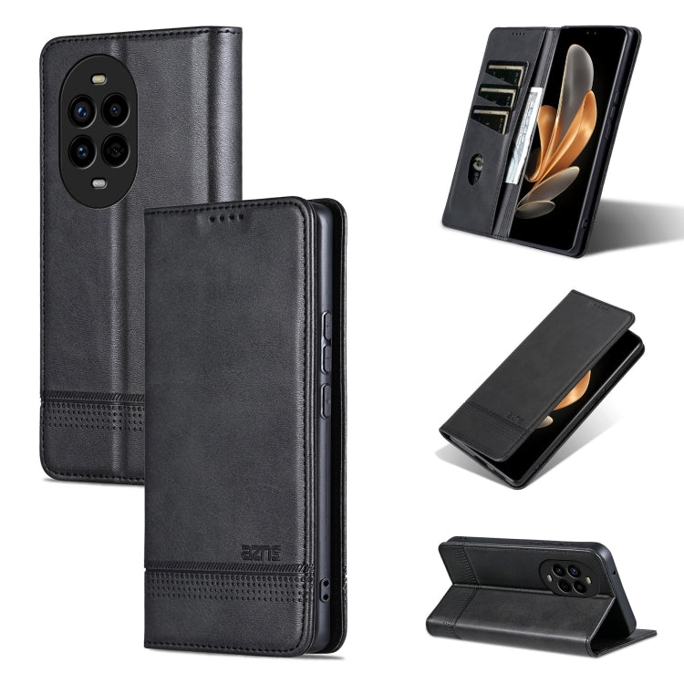 AZNS Custodia per telefono in pelle a conchiglia con struttura in vitello magnetico, For Huawei Mate 70 Pro / 70 Pro+, For Huawei Mate 70, For Huawei nova 13 Pro, For Huawei Maimang 30