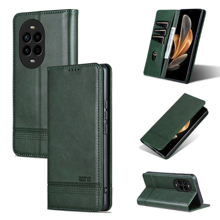 AZNS Custodia per telefono in pelle a conchiglia con struttura in vitello magnetico, For Huawei Mate 70 Pro / 70 Pro+, For Huawei Mate 70, For Huawei nova 13 Pro, For Huawei Maimang 30