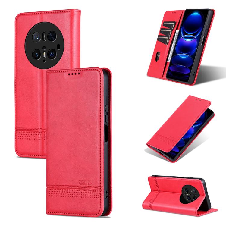 AZNS Custodia per telefono in pelle a conchiglia con struttura in vitello magnetico, For Huawei Mate 70 Pro / 70 Pro+, For Huawei Mate 70, For Huawei nova 13 Pro, For Huawei Maimang 30