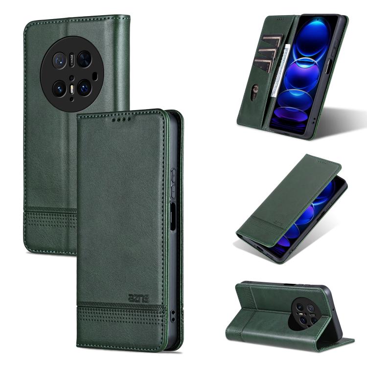 AZNS Custodia per telefono in pelle a conchiglia con struttura in vitello magnetico, For Huawei Mate 70 Pro / 70 Pro+, For Huawei Mate 70, For Huawei nova 13 Pro, For Huawei Maimang 30