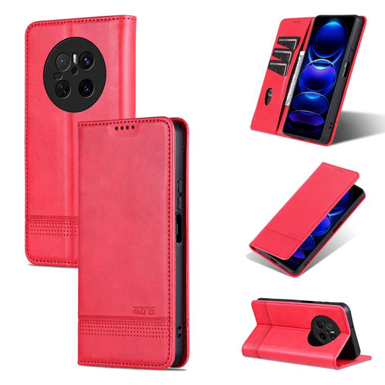 AZNS Custodia per telefono in pelle a conchiglia con struttura in vitello magnetico, For Huawei Mate 70 Pro / 70 Pro+, For Huawei Mate 70, For Huawei nova 13 Pro, For Huawei Maimang 30