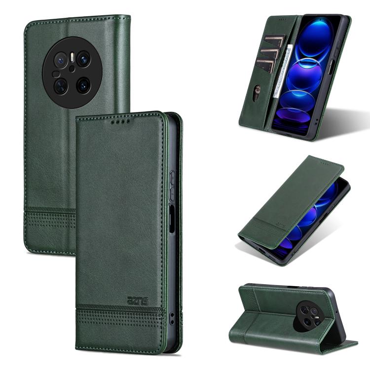 AZNS Custodia per telefono in pelle a conchiglia con struttura in vitello magnetico, For Huawei Mate 70 Pro / 70 Pro+, For Huawei Mate 70, For Huawei nova 13 Pro, For Huawei Maimang 30