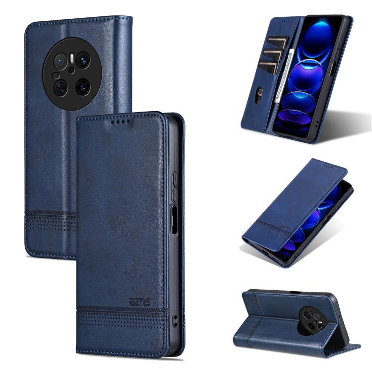 AZNS Custodia per telefono in pelle a conchiglia con struttura in vitello magnetico, For Huawei Mate 70 Pro / 70 Pro+, For Huawei Mate 70, For Huawei nova 13 Pro, For Huawei Maimang 30
