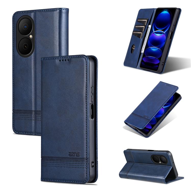 AZNS Custodia per telefono in pelle a conchiglia con struttura in vitello magnetico, For Huawei Nova 14 Ultra, For Huawei Nova 14 Pro, For Huawei Nova 14, For Huawei Enjoy 80