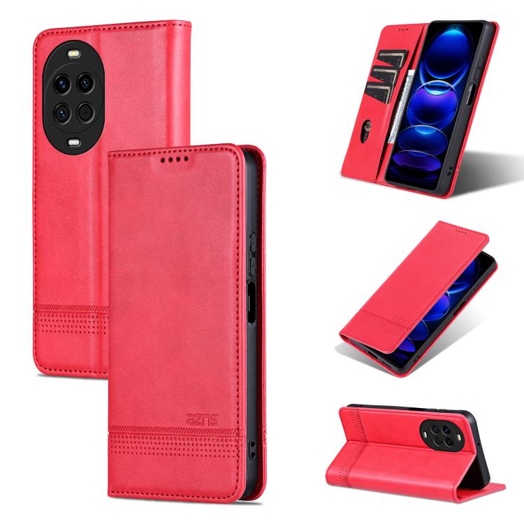 AZNS Custodia per telefono in pelle a conchiglia con struttura in vitello magnetico, For Huawei Nova 14 Ultra, For Huawei Nova 14 Pro, For Huawei Nova 14, For Huawei Enjoy 80
