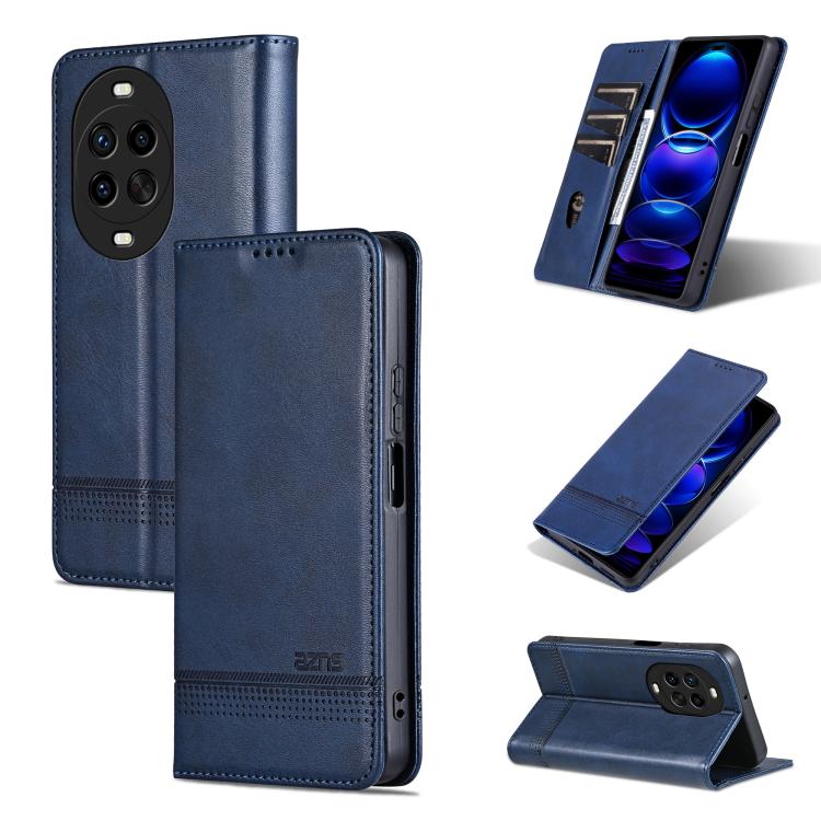 AZNS Custodia per telefono in pelle a conchiglia con struttura in vitello magnetico, For Huawei Nova 14 Ultra, For Huawei Nova 14 Pro, For Huawei Nova 14, For Huawei Enjoy 80