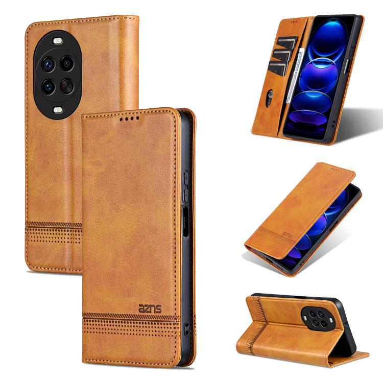 AZNS Custodia per telefono in pelle a conchiglia con struttura in vitello magnetico, For Huawei Nova 14 Ultra, For Huawei Nova 14 Pro, For Huawei Nova 14, For Huawei Enjoy 80