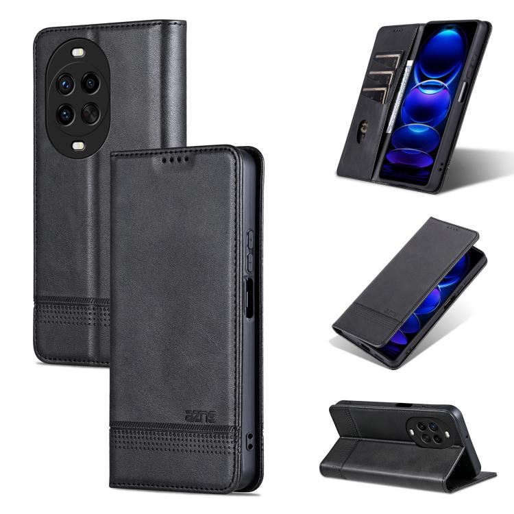 AZNS Custodia per telefono in pelle a conchiglia con struttura in vitello magnetico, For Huawei Nova 14 Ultra, For Huawei Nova 14 Pro, For Huawei Nova 14, For Huawei Enjoy 80