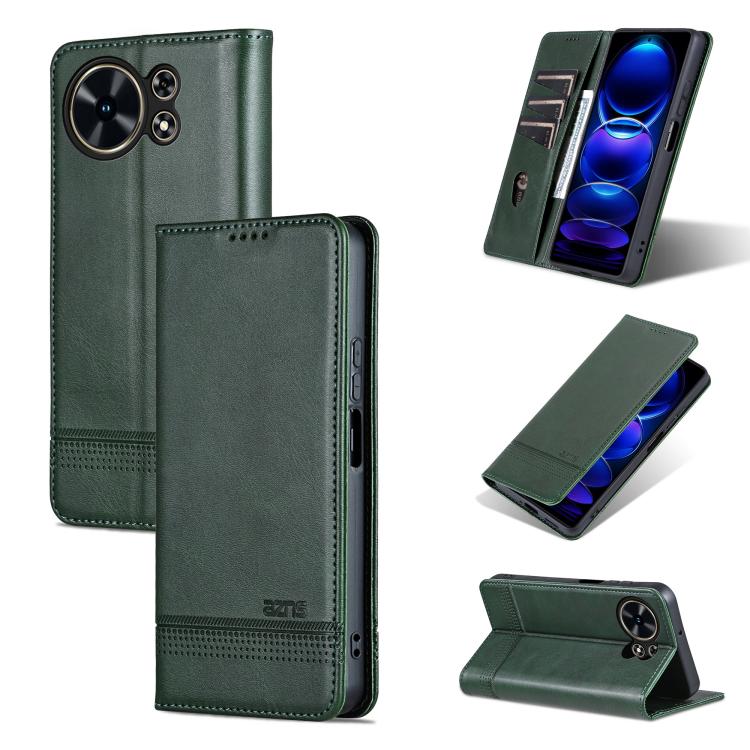 AZNS Custodia per telefono in pelle a conchiglia con struttura in vitello magnetico, For Huawei Nova 16 SE 5G, For Huawei Mate 80 Pro Max, For Huawei Mate 80 / 80 Pro, For Huawei Maimang 40 5G