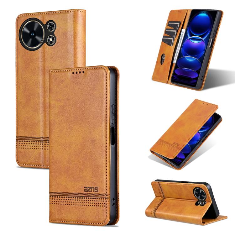 AZNS Custodia per telefono in pelle a conchiglia con struttura in vitello magnetico, For Huawei Nova 16 SE 5G, For Huawei Mate 80 Pro Max, For Huawei Mate 80 / 80 Pro, For Huawei Maimang 40 5G