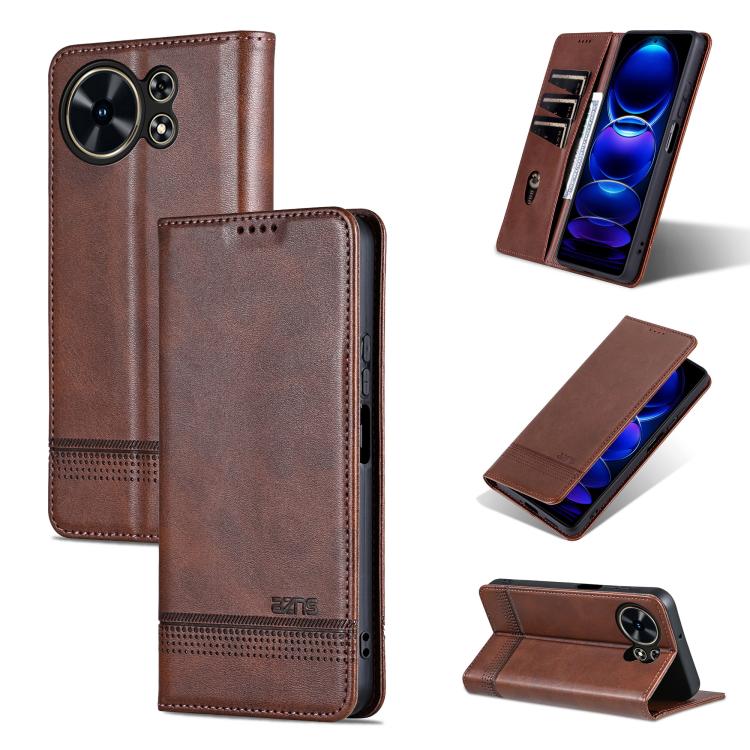 AZNS Custodia per telefono in pelle a conchiglia con struttura in vitello magnetico, For Huawei Nova 16 SE 5G, For Huawei Mate 80 Pro Max, For Huawei Mate 80 / 80 Pro, For Huawei Maimang 40 5G