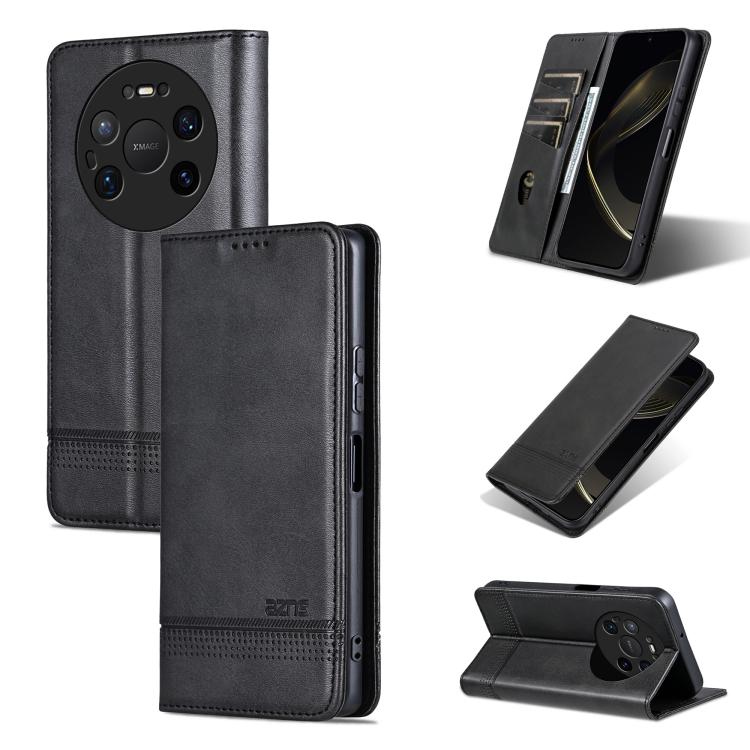 AZNS Custodia per telefono in pelle a conchiglia con struttura in vitello magnetico, For Huawei Nova 16 SE 5G, For Huawei Mate 80 Pro Max, For Huawei Mate 80 / 80 Pro, For Huawei Maimang 40 5G