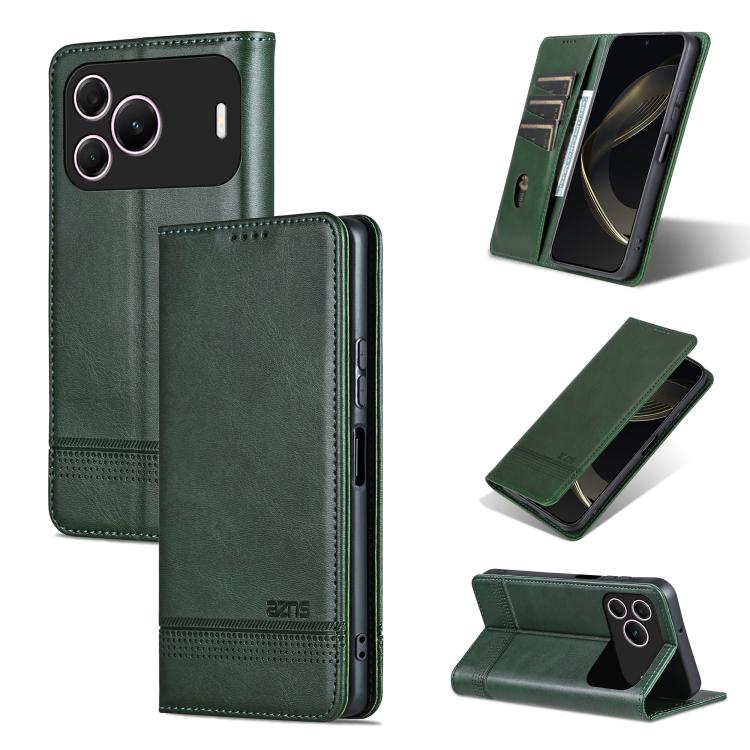AZNS Custodia per telefono in pelle a conchiglia con struttura in vitello magnetico, For Huawei Nova 16 SE 5G, For Huawei Mate 80 Pro Max, For Huawei Mate 80 / 80 Pro, For Huawei Maimang 40 5G