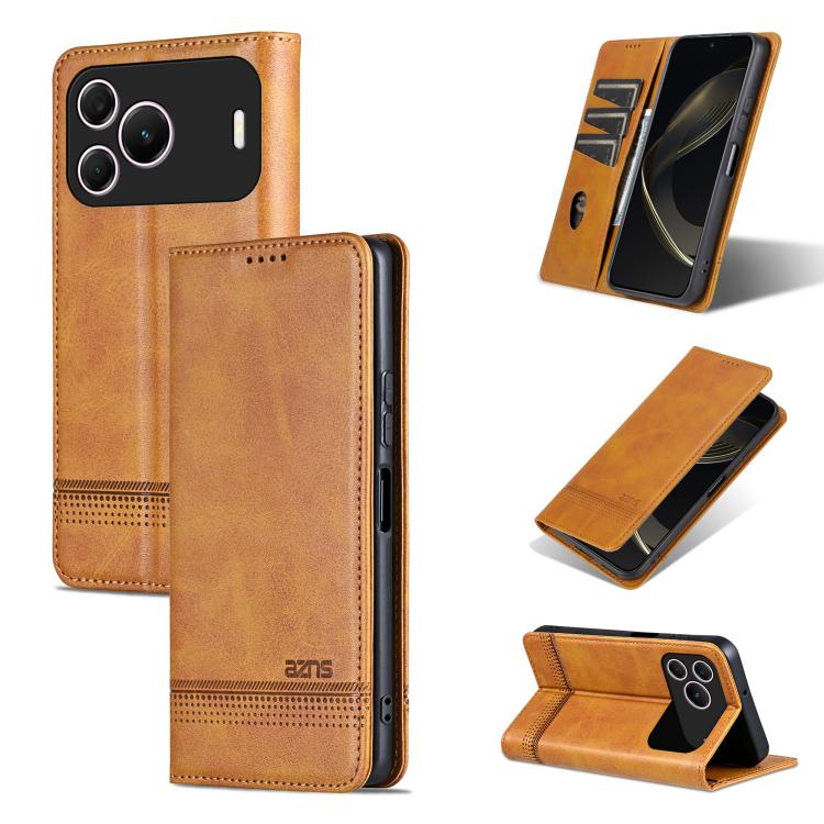AZNS Custodia per telefono in pelle a conchiglia con struttura in vitello magnetico, For Huawei Nova 16 SE 5G, For Huawei Mate 80 Pro Max, For Huawei Mate 80 / 80 Pro, For Huawei Maimang 40 5G