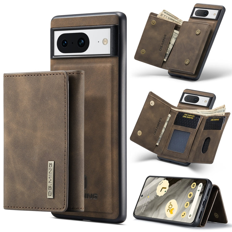 DG.MING M1 Series 3-Fold Multi Card Wallet + custodia magnetica per telefono, For Google Pixel 9 / 9 Pro, For Google Pixel 8a, For Google Pixel 8 Pro, For Google Pixel 8