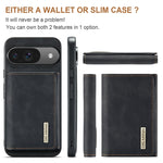 DG.MING M1 Series 3-Fold Multi Card Wallet + custodia magnetica per telefono, For Google Pixel 9 / 9 Pro, For Google Pixel 8a, For Google Pixel 8 Pro, For Google Pixel 8