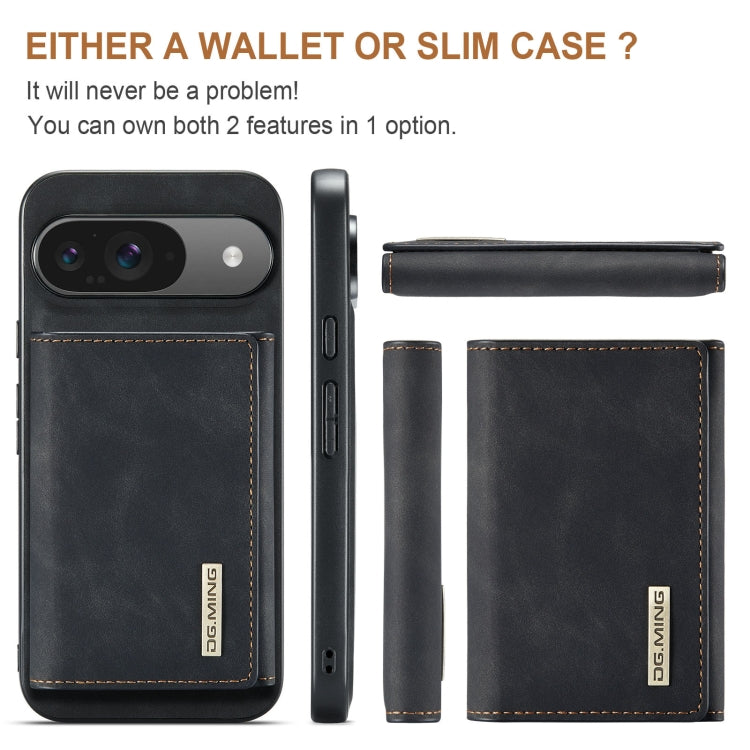 DG.MING M1 Series 3-Fold Multi Card Wallet + custodia magnetica per telefono, For Google Pixel 9 / 9 Pro, For Google Pixel 8a, For Google Pixel 8 Pro, For Google Pixel 8