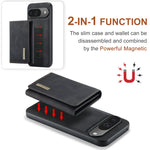 DG.MING M1 Series 3-Fold Multi Card Wallet + custodia magnetica per telefono, For Google Pixel 9 / 9 Pro, For Google Pixel 8a, For Google Pixel 8 Pro, For Google Pixel 8