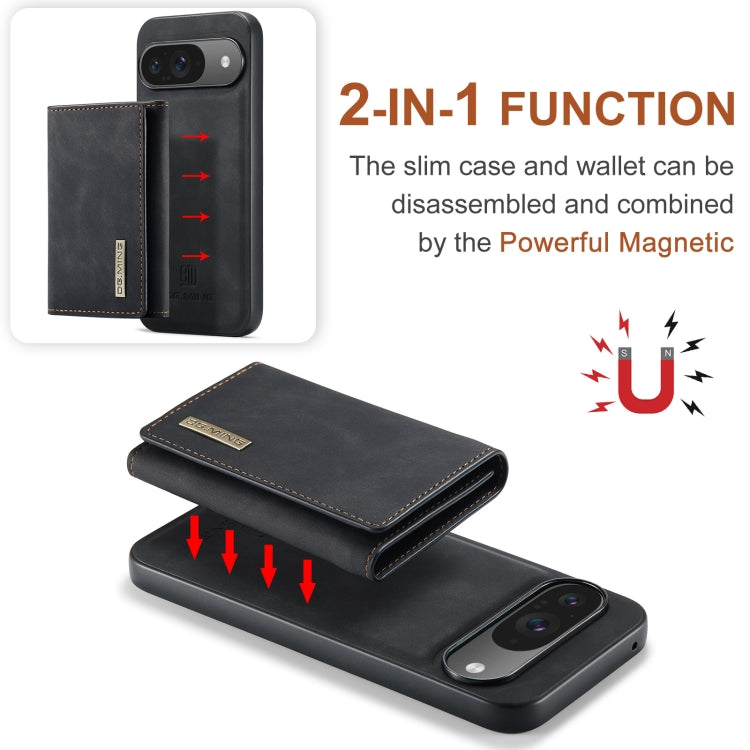 DG.MING M1 Series 3-Fold Multi Card Wallet + custodia magnetica per telefono, For Google Pixel 9 / 9 Pro, For Google Pixel 8a, For Google Pixel 8 Pro, For Google Pixel 8