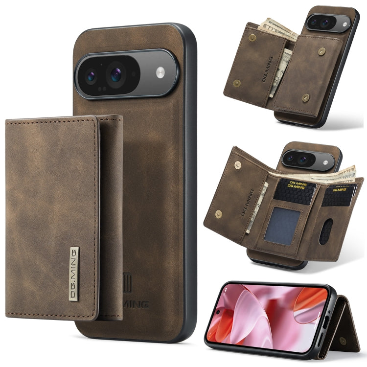 DG.MING M1 Series 3-Fold Multi Card Wallet + custodia magnetica per telefono, For Google Pixel 9 / 9 Pro, For Google Pixel 8a, For Google Pixel 8 Pro, For Google Pixel 8