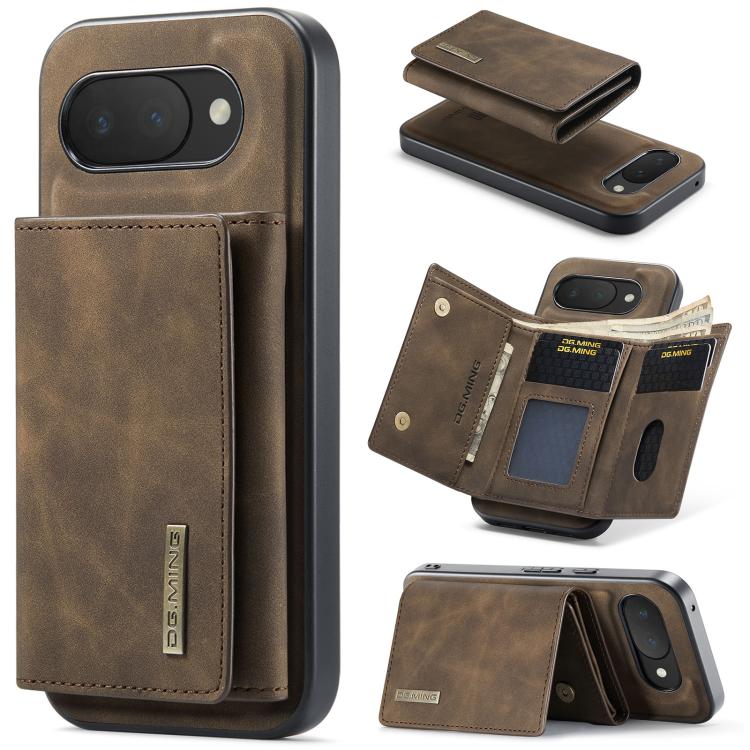 DG.MING M1 Series 3-Fold Multi Card Wallet + custodia magnetica per telefono, For Google Pixel 11 Pro XL, For Google Pixel 11, For Google Pixel 11 Pro, For Google Pixel 10a