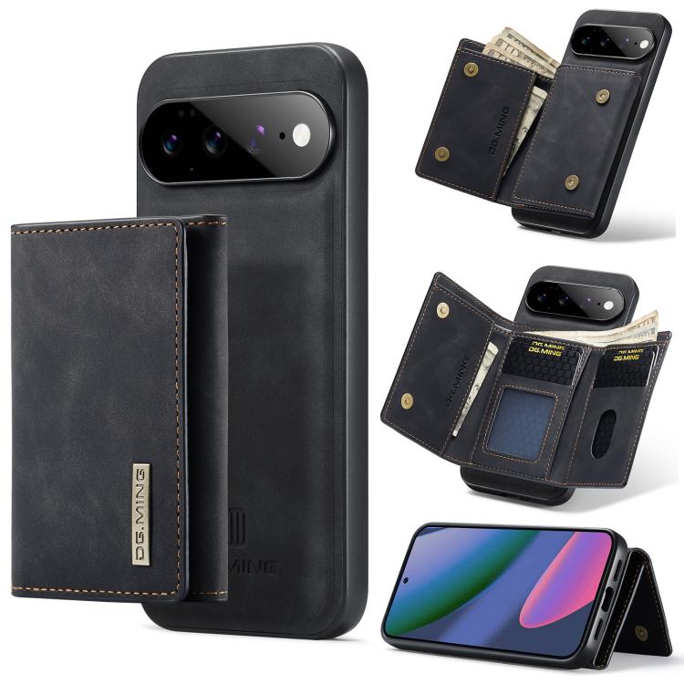 DG.MING M1 Series 3-Fold Multi Card Wallet + custodia magnetica per telefono, For Google Pixel 11 Pro XL, For Google Pixel 11, For Google Pixel 11 Pro, For Google Pixel 10a