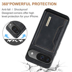 DG.MING M2 Series 3-Fold Multi Card Bag + custodia magnetica per telefono, For Google Pixel 9 / 9 Pro, For Google Pixel 8a, For Google Pixel 7a, For Google Pixel 6