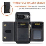 DG.MING M2 Series 3-Fold Multi Card Bag + custodia magnetica per telefono, For Google Pixel 9 / 9 Pro, For Google Pixel 8a, For Google Pixel 7a, For Google Pixel 6