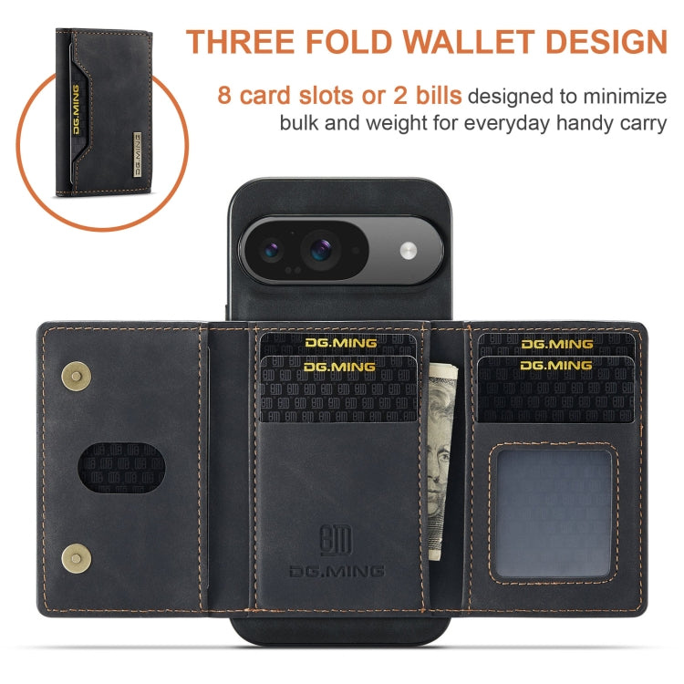 DG.MING M2 Series 3-Fold Multi Card Bag + custodia magnetica per telefono, For Google Pixel 9 / 9 Pro, For Google Pixel 8a, For Google Pixel 7a, For Google Pixel 6