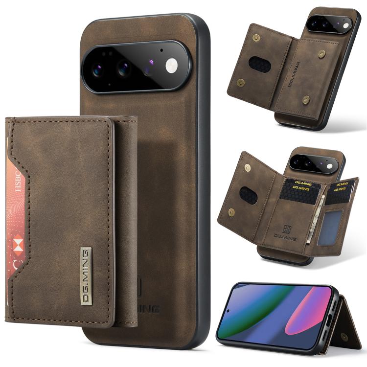 DG.MING M2 Series 3-Fold Multi Card Bag + custodia magnetica per telefono, For Google Pixel 11 Pro XL, For Google Pixel 11, For Google Pixel 11 Pro, For Google Pixel 10a