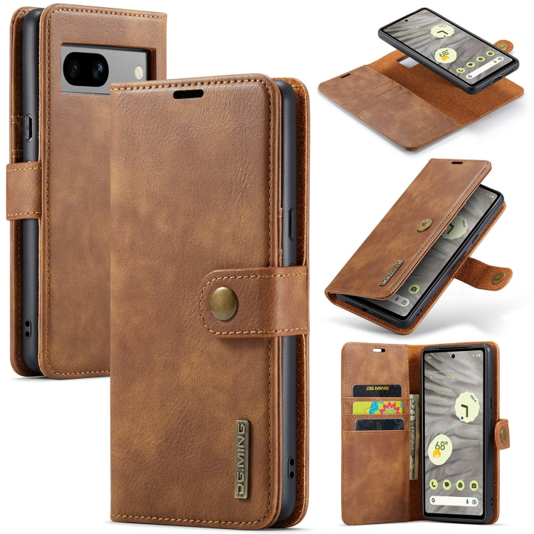 Custodia per telefono in pelle magnetica staccabile con struttura Crazy Horse DG.MING, For Google Pixel 10 Pro XL, For Google Pixel 10 / 10 Pro, For Google Pixel 9a, For Google Pixel 8a