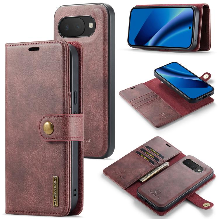 Custodia per telefono in pelle magnetica staccabile con struttura Crazy Horse DG.MING, For Google Pixel 11 Pro XL, For Google Pixel 11, For Google Pixel 11 Pro, For Google Pixel 10a