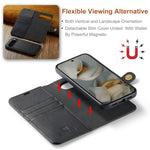 Custodia per telefono in pelle magnetica staccabile con struttura Crazy Horse DG.MING, For Google Pixel 10 Pro XL, For Google Pixel 10 / 10 Pro, For Google Pixel 9a, For Google Pixel 8a