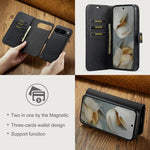 Custodia per telefono in pelle magnetica staccabile con struttura Crazy Horse DG.MING, For Google Pixel 10 Pro XL, For Google Pixel 10 / 10 Pro, For Google Pixel 9a, For Google Pixel 8a