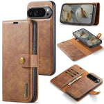 Custodia per telefono in pelle magnetica staccabile con struttura Crazy Horse DG.MING, For Google Pixel 10 Pro XL, For Google Pixel 10 / 10 Pro, For Google Pixel 9a, For Google Pixel 8a