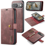 Custodia per telefono in pelle magnetica staccabile con struttura Crazy Horse DG.MING, For Google Pixel 10 Pro XL, For Google Pixel 10 / 10 Pro, For Google Pixel 9a, For Google Pixel 8a