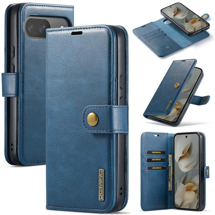 Custodia per telefono in pelle magnetica staccabile con struttura Crazy Horse DG.MING, For Google Pixel 10 Pro XL, For Google Pixel 10 / 10 Pro, For Google Pixel 9a, For Google Pixel 8a