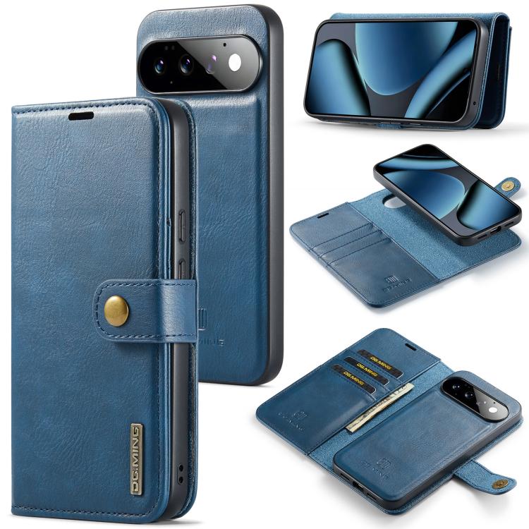 Custodia per telefono in pelle magnetica staccabile con struttura Crazy Horse DG.MING, For Google Pixel 11 Pro XL, For Google Pixel 11, For Google Pixel 11 Pro, For Google Pixel 10a