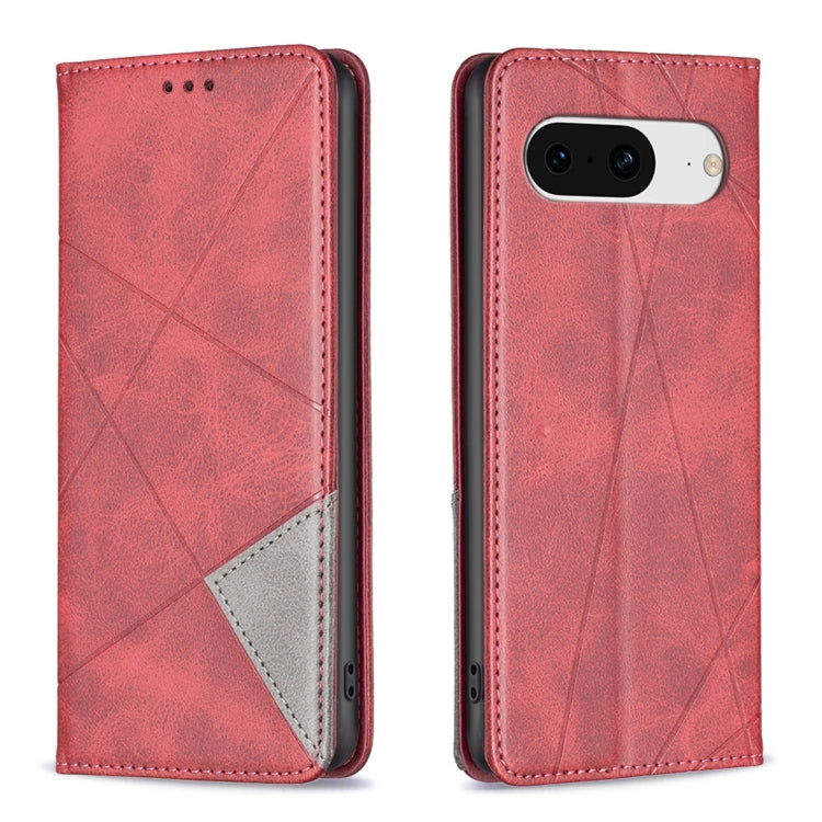 Custodia per telefono in pelle magnetica con trama a rombo, For Google Pixel 8 Pro, For Google Pixel 8